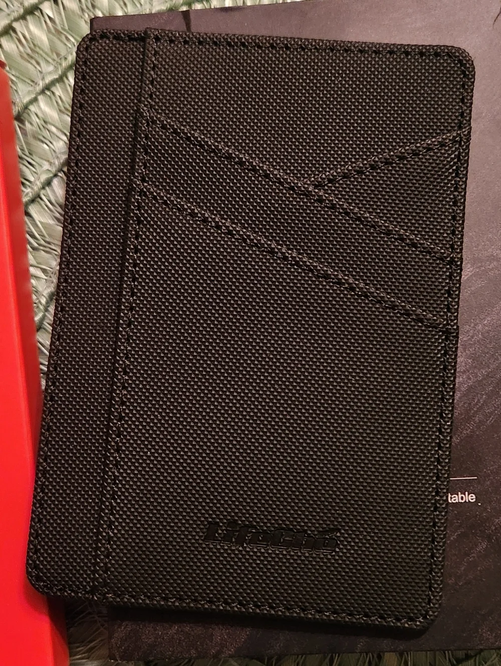 NWOT Slim Black Card Holder with ID Window, RFID Blocking, Airtag Holder NIB